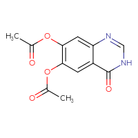 Chemical structure of 7-(acetyloxy)-4-oxo-3,4-dihydroquinazolin-6-yl acetate - CSSB06741707019
