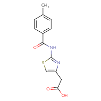 Chemical structure of 2-[2-(4-methylbenzamido)-1,3-thiazol-4-yl]acetic acid - CSSB00000627684