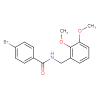 Chemical structure of 4-bromo-N-[(2,3-dimethoxyphenyl)methyl]benzamide - CSSB00105590235