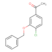 Chemical structure of 1-[3-(benzyloxy)-4-chlorophenyl]ethan-1-one - CSSB00010114133