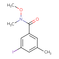 Chemical structure of 3-iodo-N-methoxy-N,5-dimethylbenzamide - CSSB01991542602