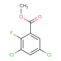 Chemical structure of methyl 3,5-dichloro-2-fluorobenzoate - CSSB00000718998