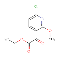 Chemical structure of ethyl 2-(6-chloro-2-methoxypyridin-3-yl)-2-oxoacetate - CSSB20814002980