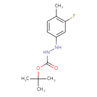 Chemical structure of N'-(3-fluoro-4-methylphenyl)(tert-butoxy)carbohydrazide - CSSB14948316042