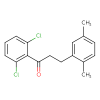 Chemical structure of 1-(2,6-dichlorophenyl)-3-(2,5-dimethylphenyl)propan-1-one - CSSB00020571483