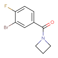 Chemical structure of 1-(3-bromo-4-fluorobenzoyl)azetidine - CSSB00012472317