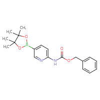 Chemical structure of benzyl N-[5-(4,4,5,5-tetramethyl-1,3,2-dioxaborolan-2-yl)pyridin-2-yl]carbamate - CSSB00010193840