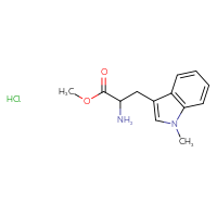 Chemical structure of methyl 2-amino-3-(1-methyl-1H-indol-3-yl)propanoate hydrochloride - CSSB20620693904
