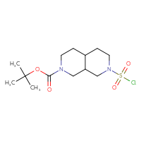 Chemical structure of tert-butyl 7-(chlorosulfonyl)-decahydro-2,7-naphthyridine-2-carboxylate - CSSB00155192873