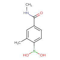 Chemical structure of [2-methyl-4-(methylcarbamoyl)phenyl]boronic acid - CSSB02516778893