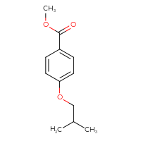 Chemical structure of methyl 4-(2-methylpropoxy)benzoate - CSSB00000148100