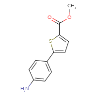 Chemical structure of methyl 5-(4-aminophenyl)thiophene-2-carboxylate - CSSB00010175332