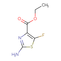Chemical structure of ethyl 2-amino-5-fluoro-1,3-thiazole-4-carboxylate - CSSB00000052182