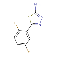 Chemical structure of 5-(2,5-difluorophenyl)-1,3,4-thiadiazol-2-amine - CSSB00011230212