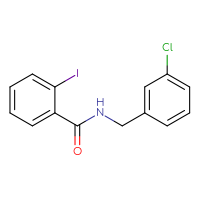 Chemical structure of N-[(3-chlorophenyl)methyl]-2-iodobenzamide - CSSB00000582220