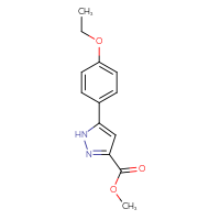 Chemical structure of methyl 5-(4-ethoxyphenyl)-1H-pyrazole-3-carboxylate - CSSB00000490141