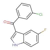 Chemical structure of 3-(3-chlorobenzoyl)-5-fluoro-1H-indole - CSSB00001116344
