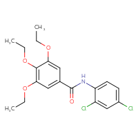 Chemical structure of N-(2,4-dichlorophenyl)-3,4,5-triethoxybenzamide - CSSB00046136223