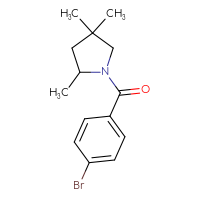 Chemical structure of 1-(4-bromobenzoyl)-2,4,4-trimethylpyrrolidine - CSSB01999423138