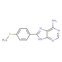 Chemical structure of 8-[4-(methylsulfanyl)phenyl]-9H-purin-6-amine - CSSB00004471812