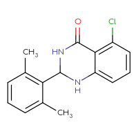 Chemical structure of 5-chloro-2-(2,6-dimethylphenyl)-1,2,3,4-tetrahydroquinazolin-4-one - CSSB06741706502