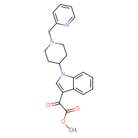Chemical structure of methyl 2-oxo-2-(1-{1-[(pyridin-2-yl)methyl]piperidin-4-yl}-1H-indol-3-yl)acetate - CSSB00138434733