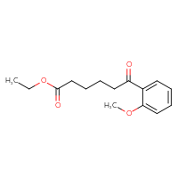 Chemical structure of ethyl 6-(2-methoxyphenyl)-6-oxohexanoate - CSSB00020572233