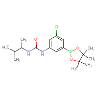 Chemical structure of 1-[3-chloro-5-(4,4,5,5-tetramethyl-1,3,2-dioxaborolan-2-yl)phenyl]-3-(3-methylbutan-2-yl)urea - CSSB15018412792