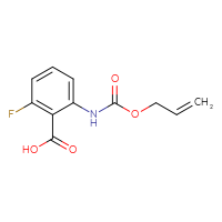 Chemical structure of 2-fluoro-6-{[(prop-2-en-1-yloxy)carbonyl]amino}benzoic acid - CSSB00005847184