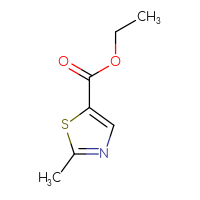Chemical structure of ethyl 2-methyl-1,3-thiazole-5-carboxylate - CSSB00011594455