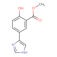 Chemical structure of methyl 2-hydroxy-5-(1H-imidazol-4-yl)benzoate - CSSB00103014313
