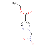 Chemical structure of ethyl 1-(nitromethyl)-1H-pyrazole-4-carboxylate - CSSB21332056691