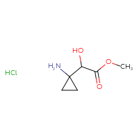 Chemical structure of methyl 2-(1-aminocyclopropyl)-2-hydroxyacetate hydrochloride - CSSB20963435062