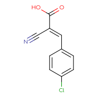 Chemical structure of (2E)-3-(4-chlorophenyl)-2-cyanoprop-2-enoic acid - CSSB00016996005