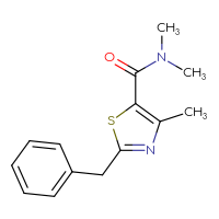 Chemical structure of 2-benzyl-N,N,4-trimethyl-1,3-thiazole-5-carboxamide - CSSB00103836612