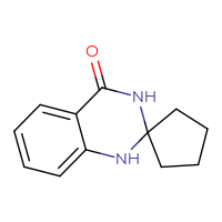 Chemical structure of 3',4'-dihydro-1'H-spiro[cyclopentane-1,2'-quinazolin]-4'-one - CSSB00000005664