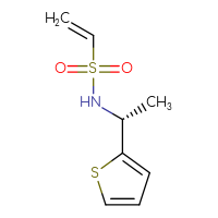 Chemical structure of N-[(1R)-1-(thiophen-2-yl)ethyl]ethene-1-sulfonamide - CSSB00154417385
