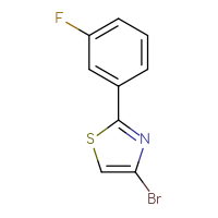 Chemical structure of 4-bromo-2-(3-fluorophenyl)-1,3-thiazole - CSSB00012361610