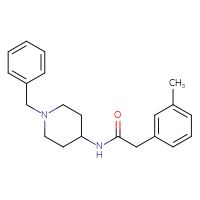 Chemical structure of N-(1-benzylpiperidin-4-yl)-2-(3-methylphenyl)acetamide - CSSB00048239754