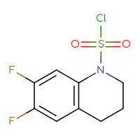 Chemical structure of 6,7-difluoro-1,2,3,4-tetrahydroquinoline-1-sulfonyl chloride - CSSB14968818578