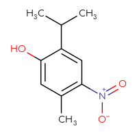Chemical structure of 5-methyl-4-nitro-2-(propan-2-yl)phenol - CSSB00012183935
