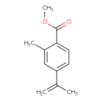 Chemical structure of methyl 2-methyl-4-(prop-1-en-2-yl)benzoate - CSSB00696774933
