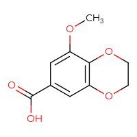Chemical structure of 8-methoxy-2,3-dihydro-1,4-benzodioxine-6-carboxylic acid - CSSB00000198598