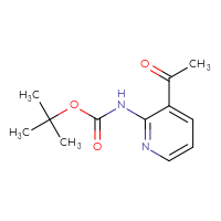 Chemical structure of tert-butyl N-(3-acetylpyridin-2-yl)carbamate - CSSB00010410925