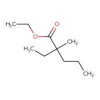 Chemical structure of ethyl 2-ethyl-2-methylpentanoate - CSSB00000104841