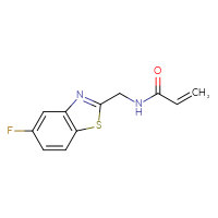 Chemical structure of N-[(5-fluoro-1,3-benzothiazol-2-yl)methyl]prop-2-enamide - CSSB21332069027