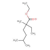 Chemical structure of ethyl 2-ethyl-2,5-dimethylhexanoate - CSSB00155369113