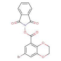 Chemical structure of 1,3-dioxo-2,3-dihydro-1H-isoindol-2-yl 7-bromo-2,3-dihydro-1,4-benzodioxine-5-carboxylate - CSSB06262881385
