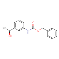 Chemical structure of benzyl N-{3-[(1S)-1-hydroxyethyl]phenyl}carbamate - CSSB03496558334