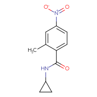 Chemical structure of N-cyclopropyl-2-methyl-4-nitrobenzamide - CSSB00005662498